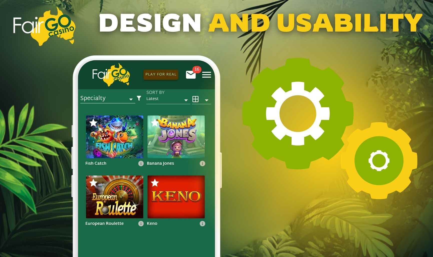 Fair Go Casino App Interface on Mobile Device